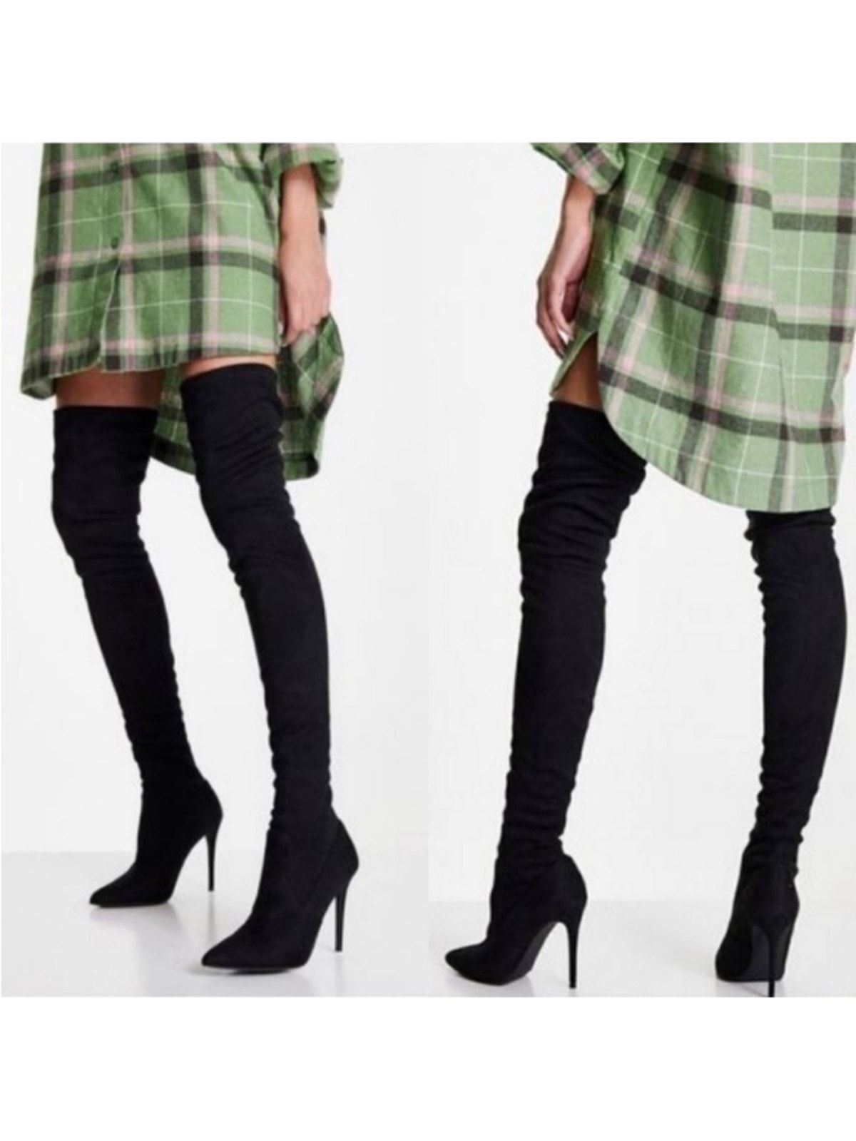 Jeffrey Campbell | Black Suede Pillar Hi-Boots Size 8